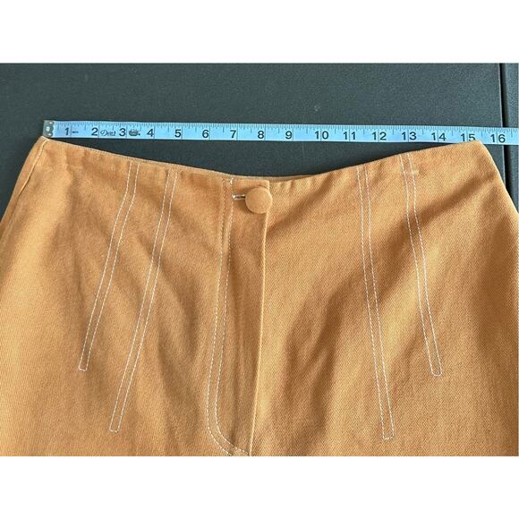 OhSevenDays Brown Copper High Waisted‎ Pick Pocket Wide Leg Trousers Size XL - Picture 13 of 16